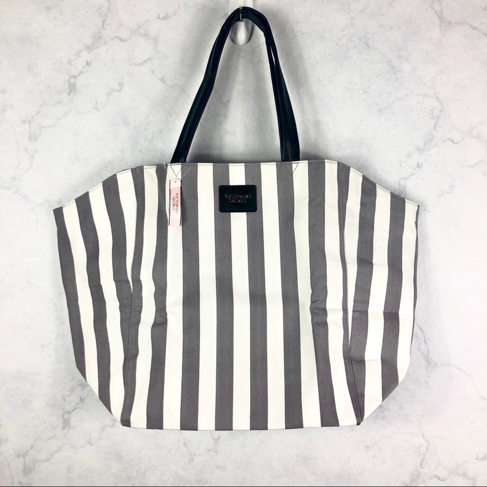 [VS] Striped Gray Tote - Picture 2 of 7